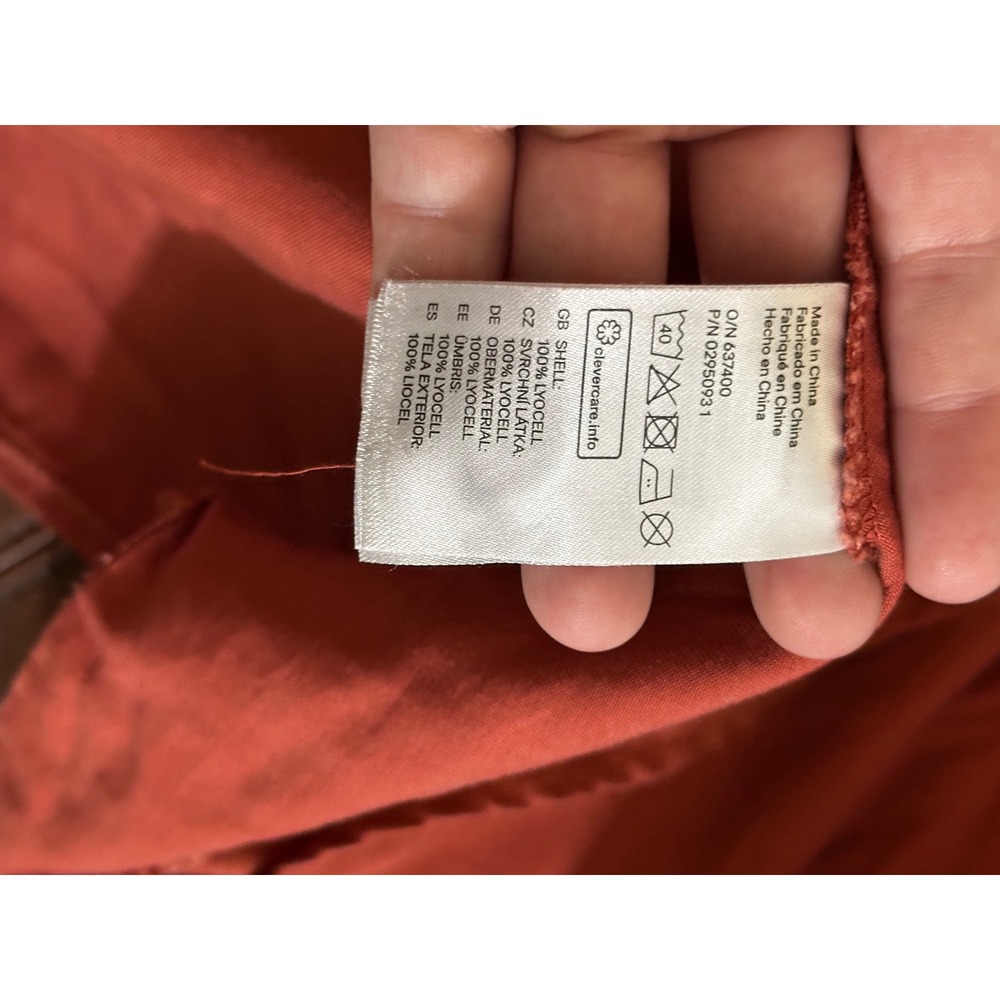 H&M Conscious Lyocell Drape Front Jacket coral Small Pockets Roll Tab - Picture 8 of 9